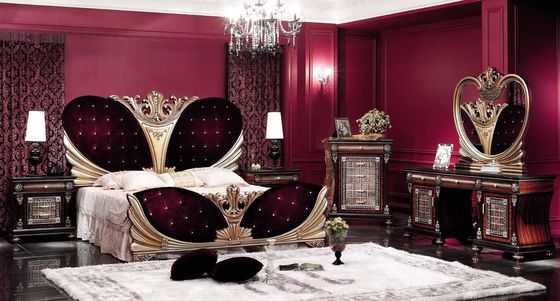 1800*2000*1500mm Fabric Modern Luxury Double Bed Oak Classic Bedroom Furniture Set