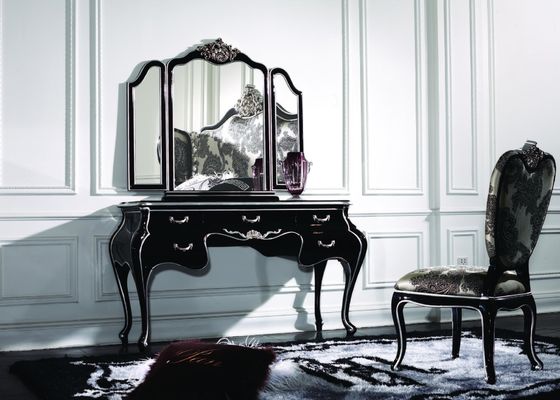 5pcs Home Wooden Carved King Size Bedroom Furniture Sets End Table Dressing Table