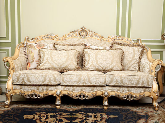 CE ISO Classic Home Luxury Living Room Furniture Upholstery Wood Frame Sofa Set