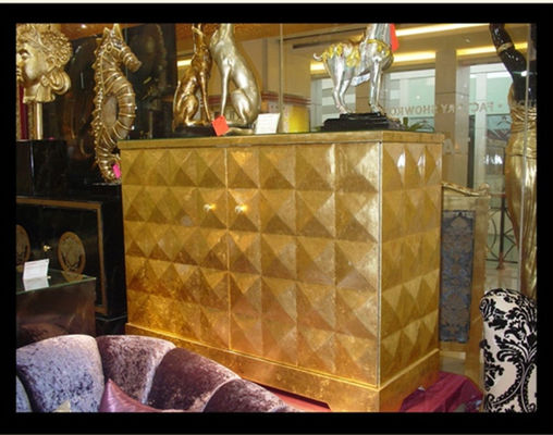 کابینت قفسه سینه چوبی تراش طلایی